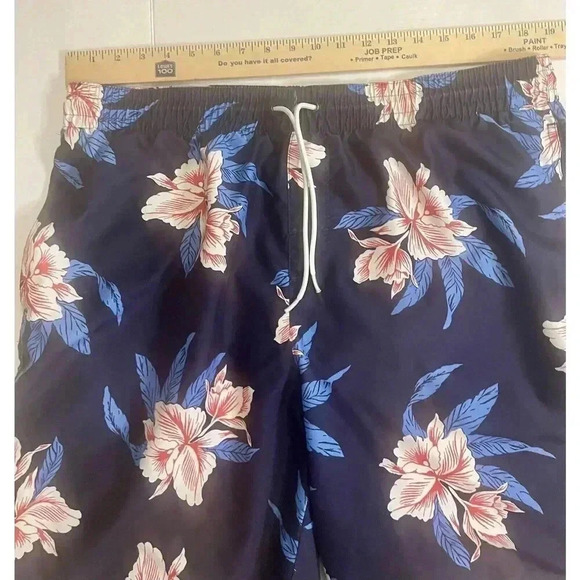 Old Navy Swim Trunks‎ Mesh Lined Men’s XL Blue Floral Beach Summer Wear See Note - Picture 3 of 8
